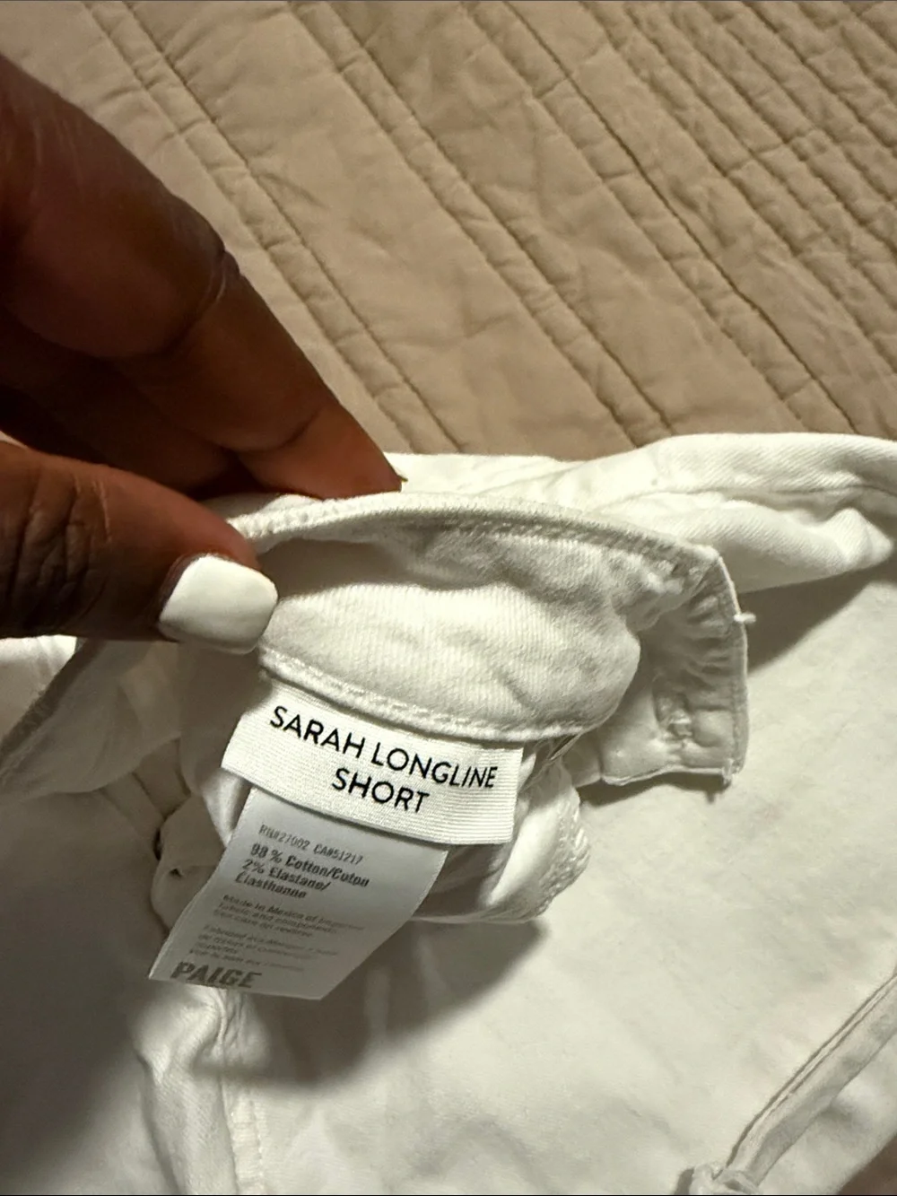 PAIGE Sarah long line short